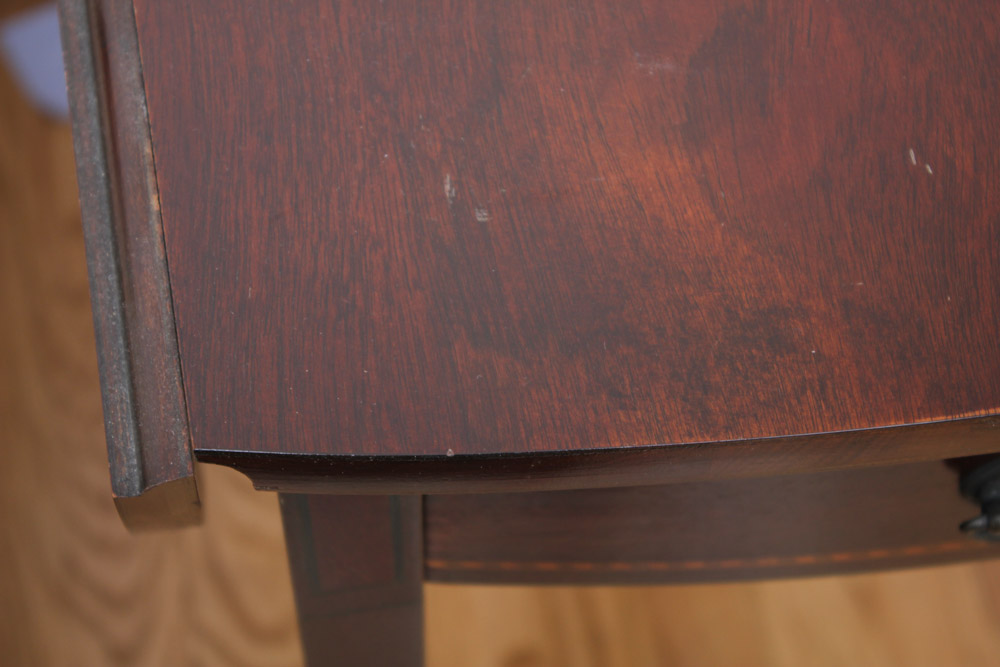 Mahogany Finish Drop Leaf Side Table by Mersman