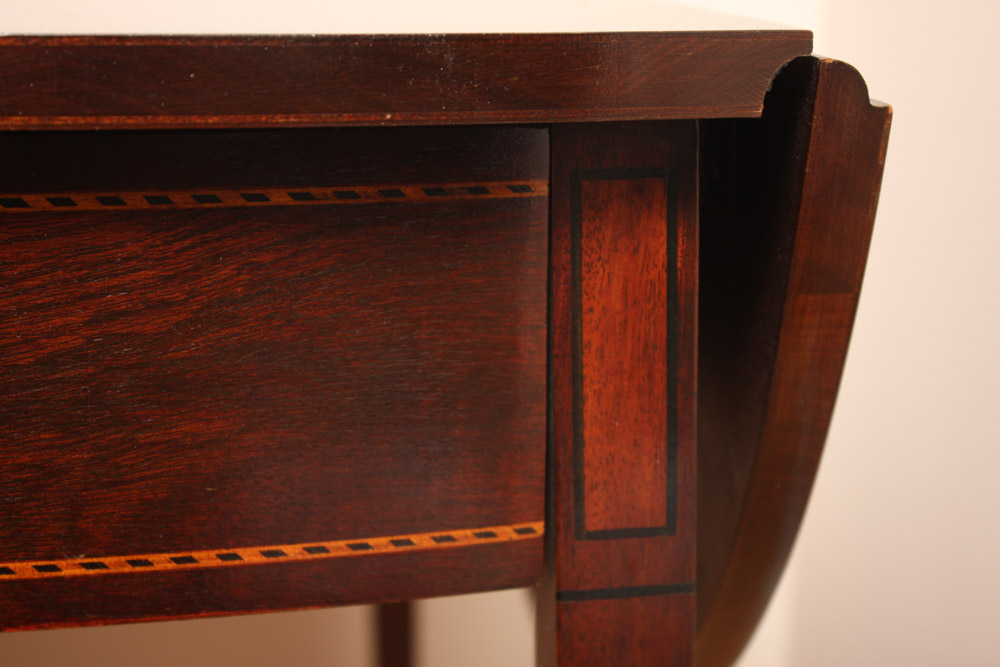 Mahogany Finish Drop Leaf Side Table by Mersman