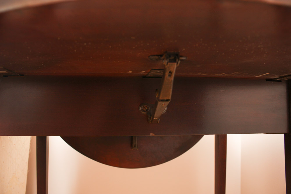 Mahogany Finish Drop Leaf Side Table by Mersman