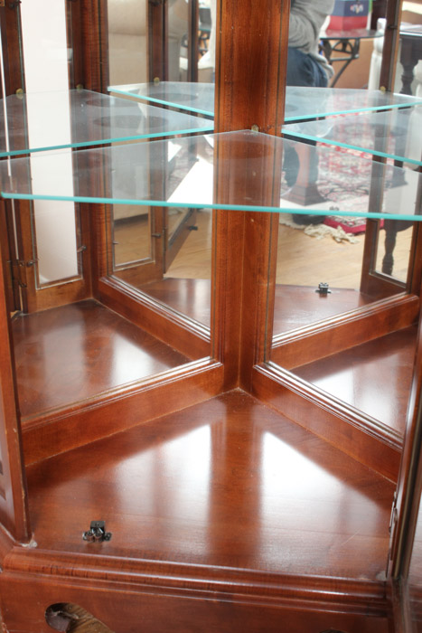 Lighted Corner Curio Cabinet