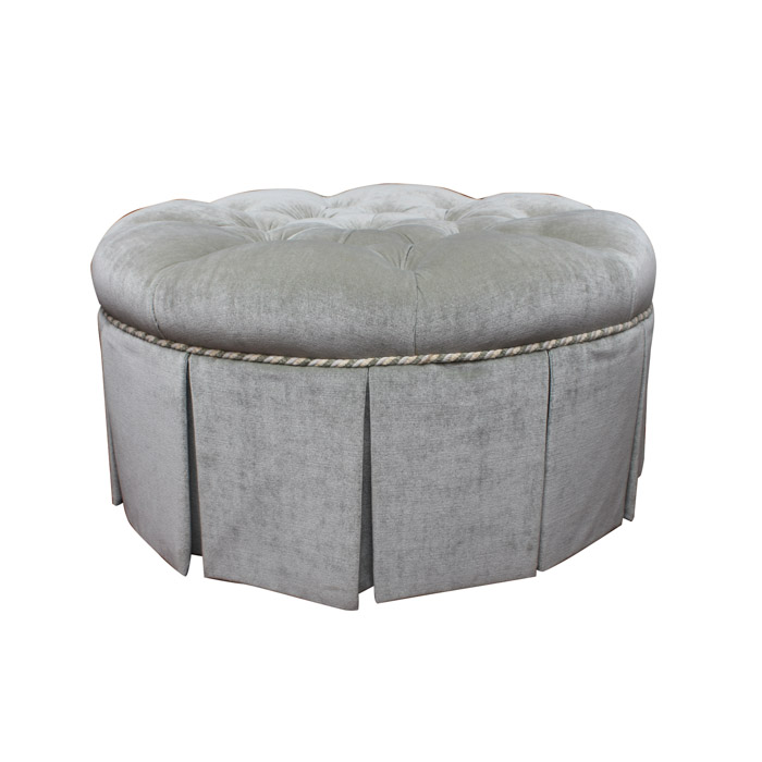 Round Upholstered Ottoman