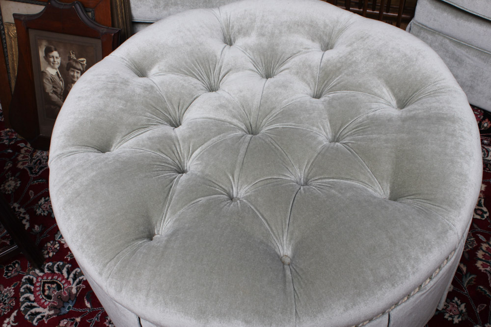 Round Upholstered Ottoman