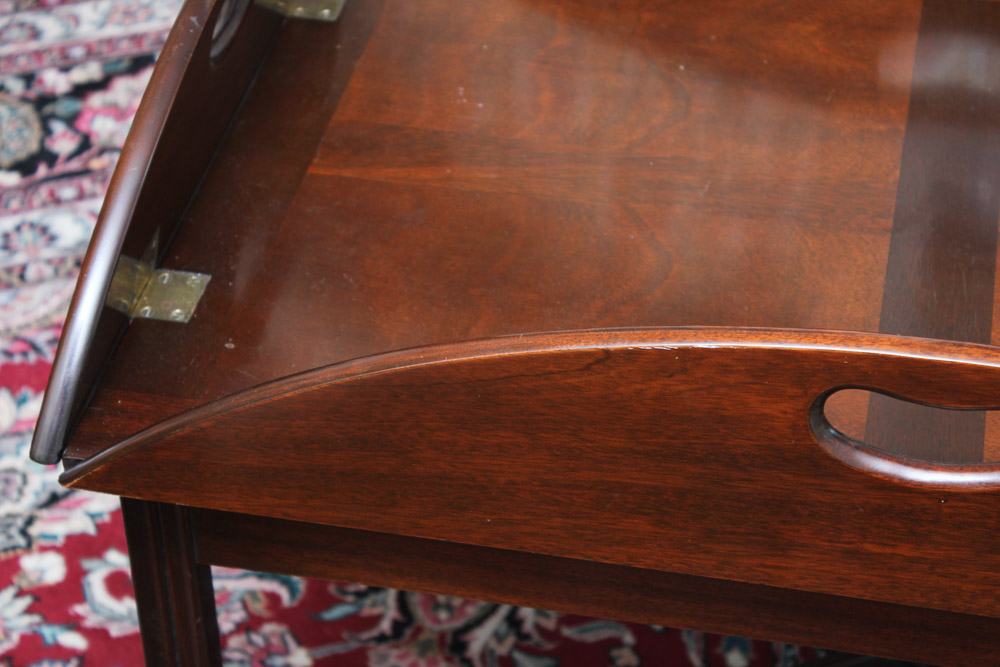 Mahogany Butlers Tray on Stand
