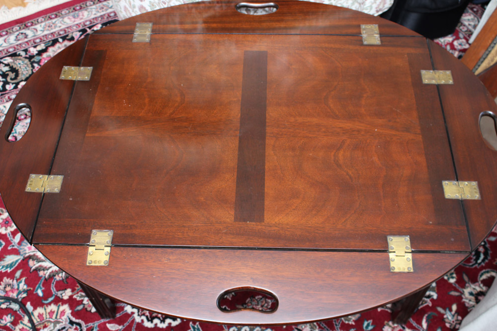 Mahogany Butlers Tray on Stand