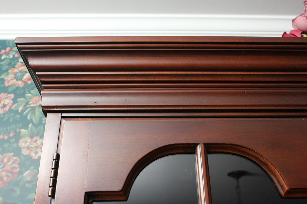 Step-Back Wood China Cabinet By Davis Cabinet Co.