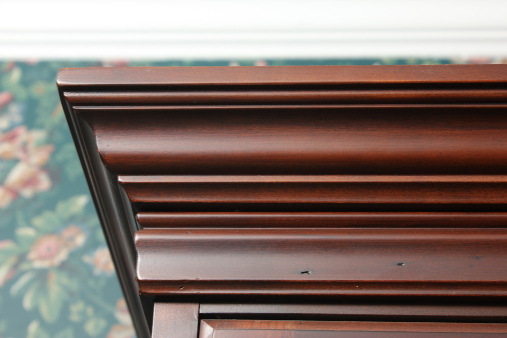 Step-Back Wood China Cabinet By Davis Cabinet Co.