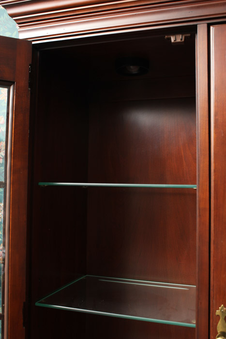 Step-Back Wood China Cabinet By Davis Cabinet Co.