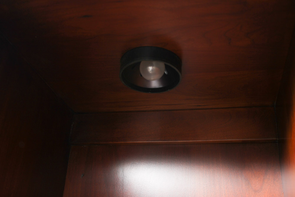 Step-Back Wood China Cabinet By Davis Cabinet Co.