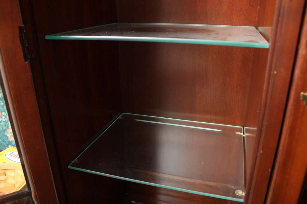 Step-Back Wood China Cabinet By Davis Cabinet Co.