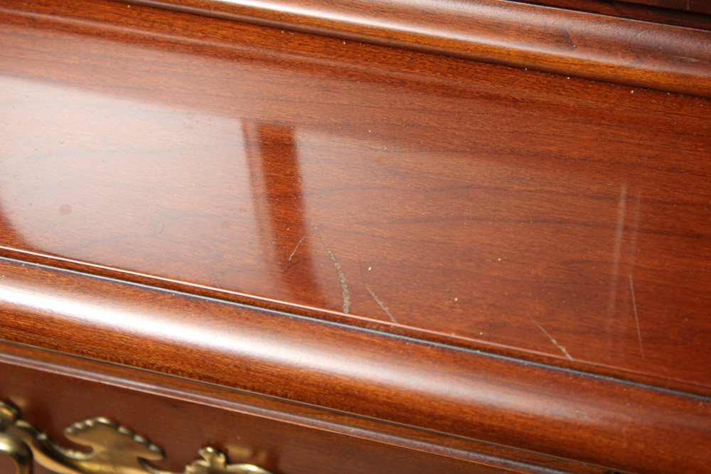 Step-Back Wood China Cabinet By Davis Cabinet Co.