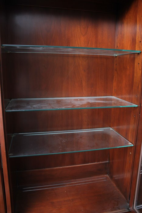 Step-Back Wood China Cabinet By Davis Cabinet Co.