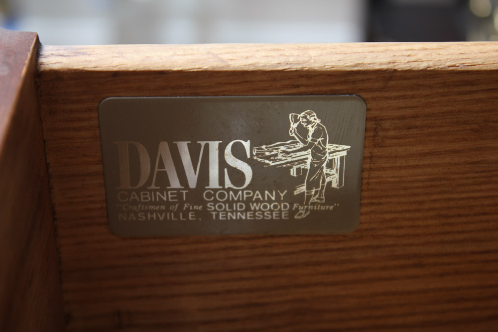 Step-Back Wood China Cabinet By Davis Cabinet Co.