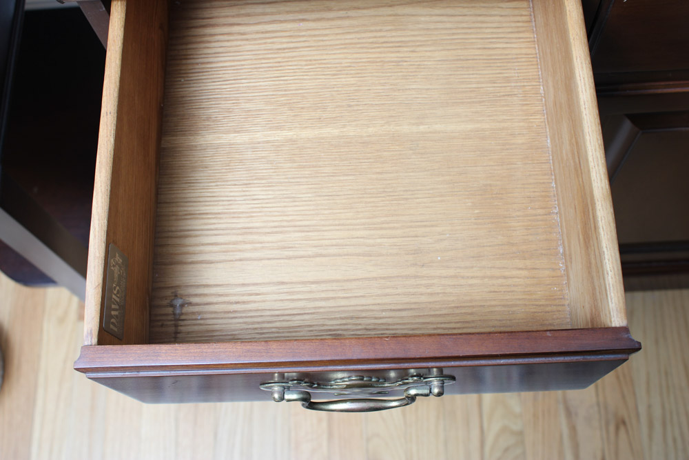 Step-Back Wood China Cabinet By Davis Cabinet Co.