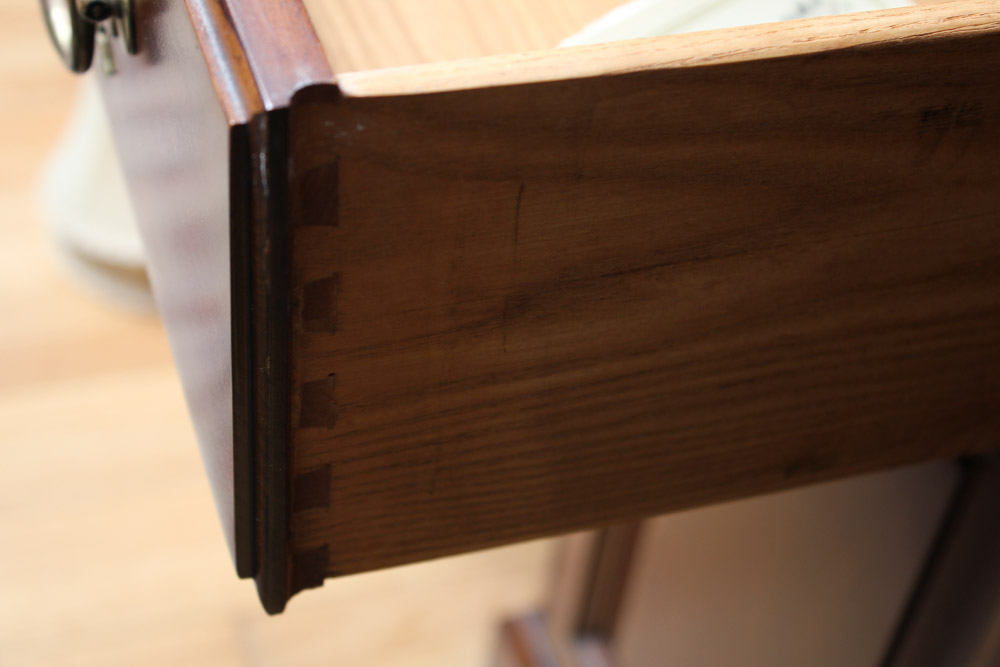 Step-Back Wood China Cabinet By Davis Cabinet Co.