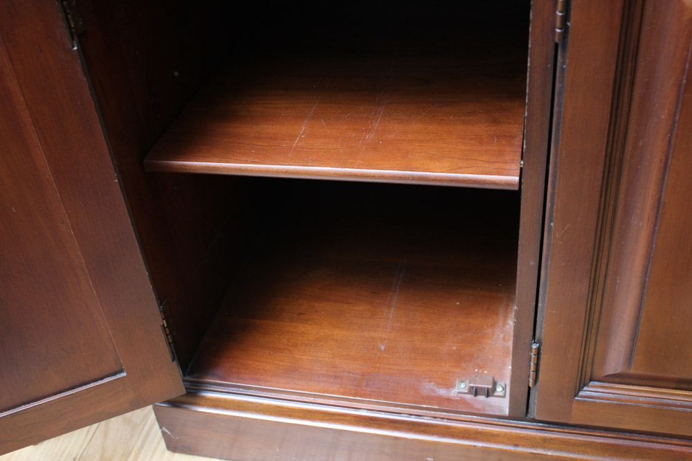 Step-Back Wood China Cabinet By Davis Cabinet Co.