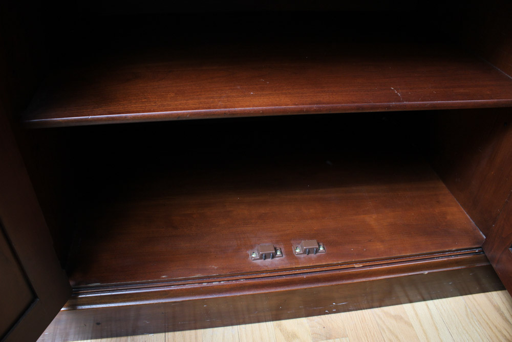 Step-Back Wood China Cabinet By Davis Cabinet Co.