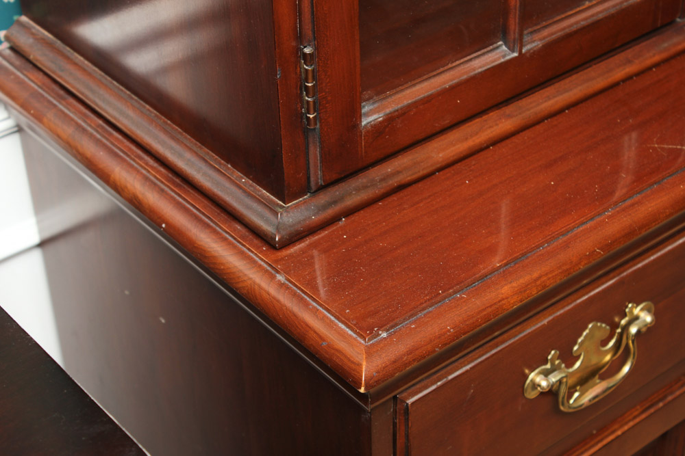Step-Back Wood China Cabinet By Davis Cabinet Co.