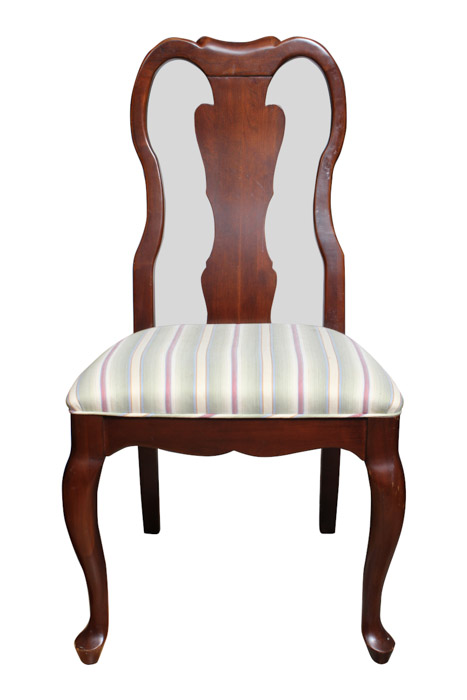 Set of "Queen Anne" Style Cherry Dining Chairs by Davis