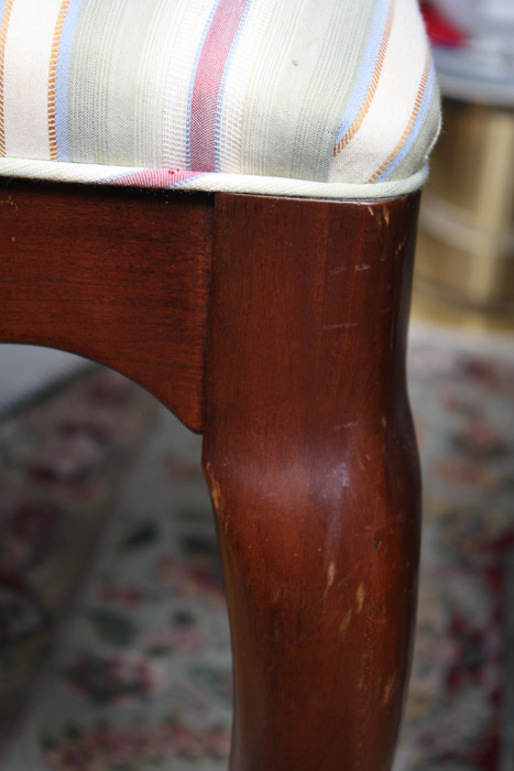 Set of "Queen Anne" Style Cherry Dining Chairs by Davis