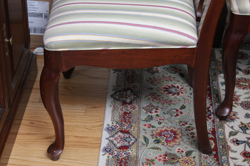 Set of "Queen Anne" Style Cherry Dining Chairs by Davis