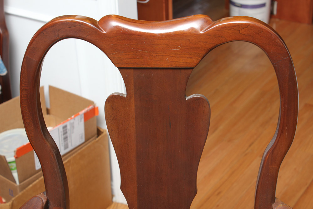 Set of "Queen Anne" Style Cherry Dining Chairs by Davis