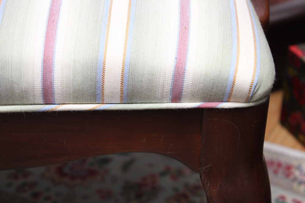 Set of "Queen Anne" Style Cherry Dining Chairs by Davis