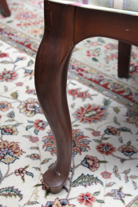 Set of "Queen Anne" Style Cherry Dining Chairs by Davis