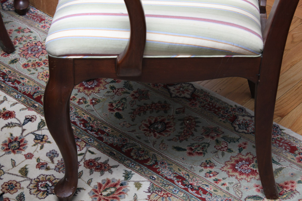 Set of "Queen Anne" Style Cherry Dining Chairs by Davis