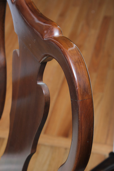 Set of "Queen Anne" Style Cherry Dining Chairs by Davis
