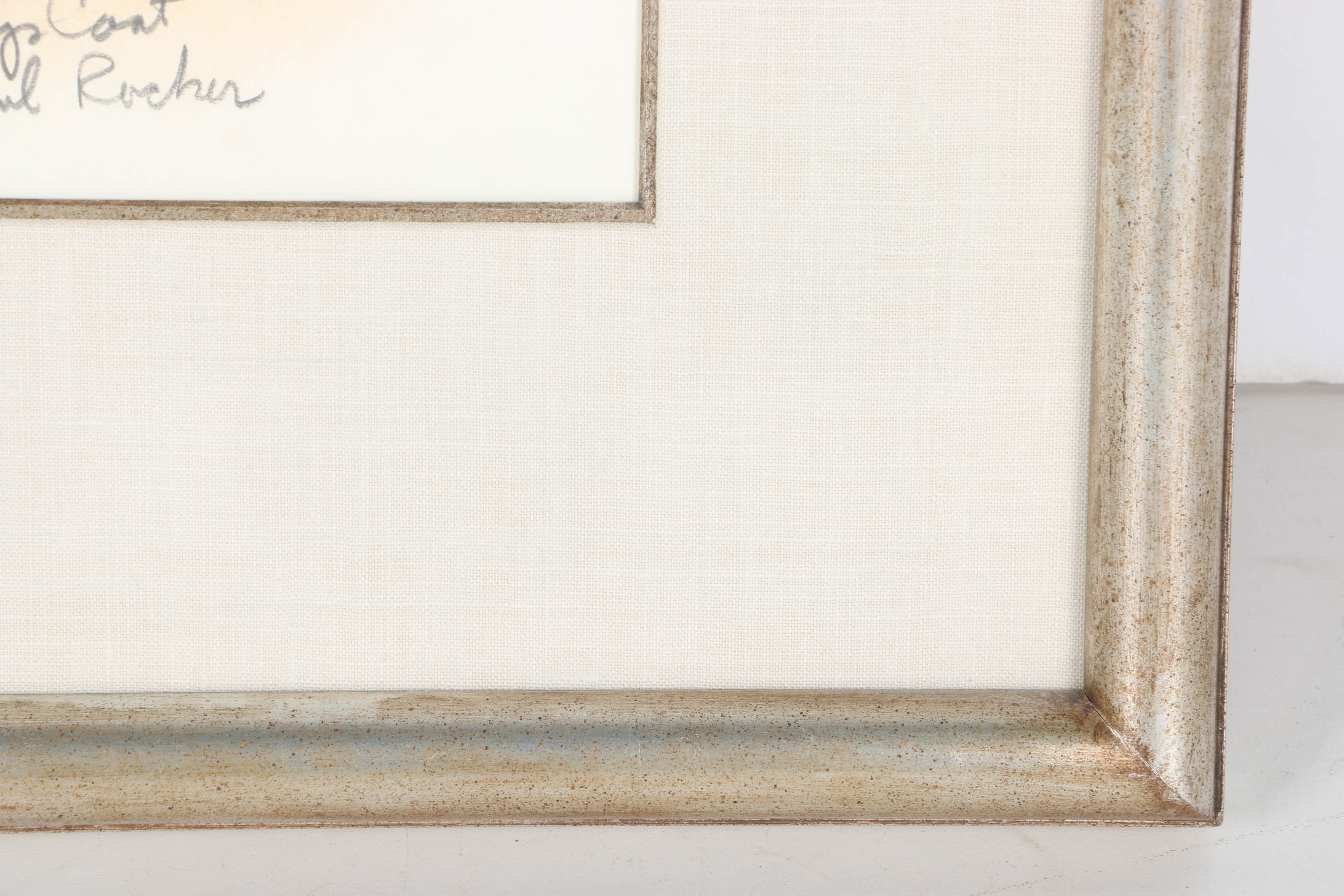 1981 Thom Kapheim Mixed Media Drawing "Lady & Shrimp Coat in Animal Rocker"