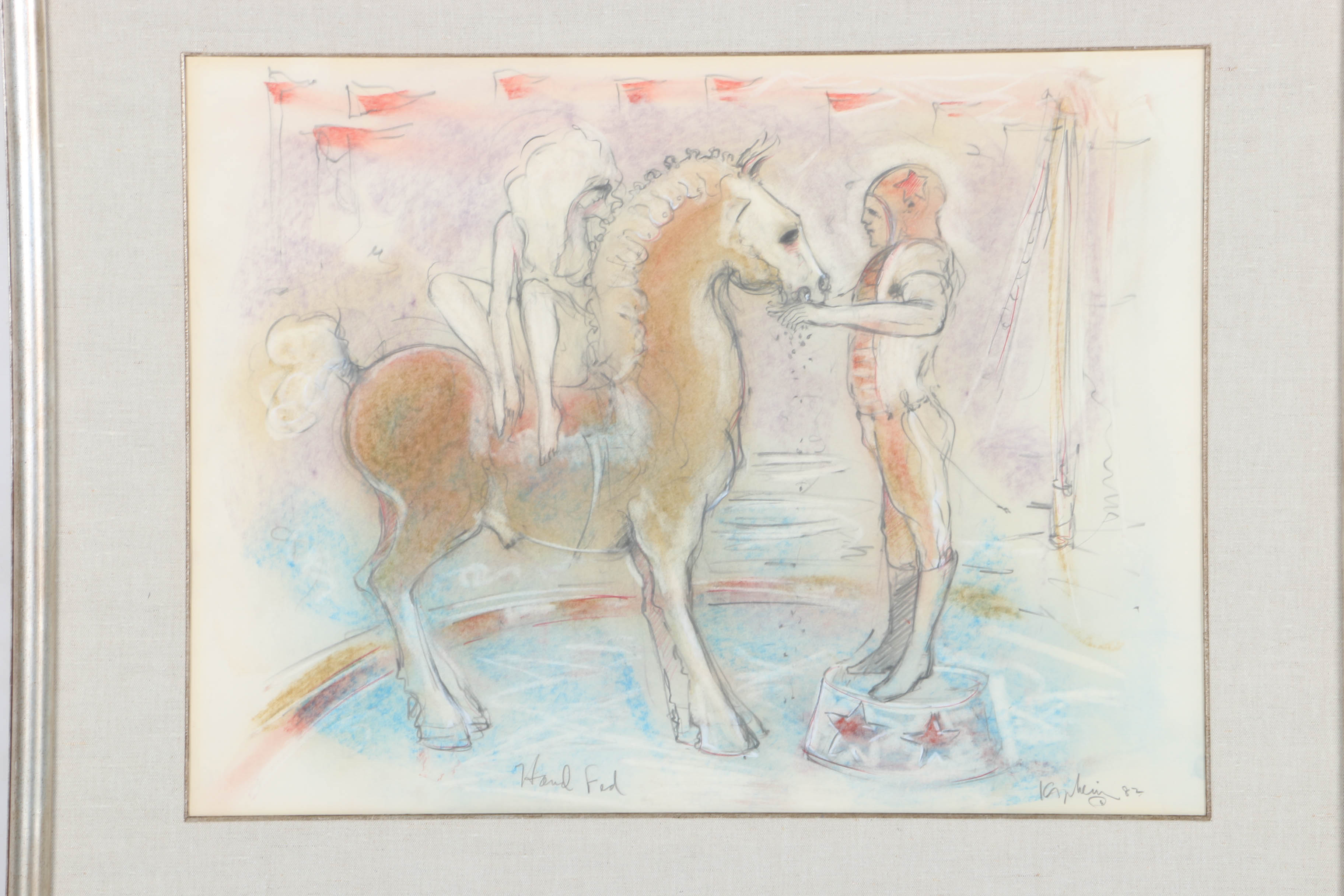 Thom Kapheim Original Pastel on Paper "Hand Fed"