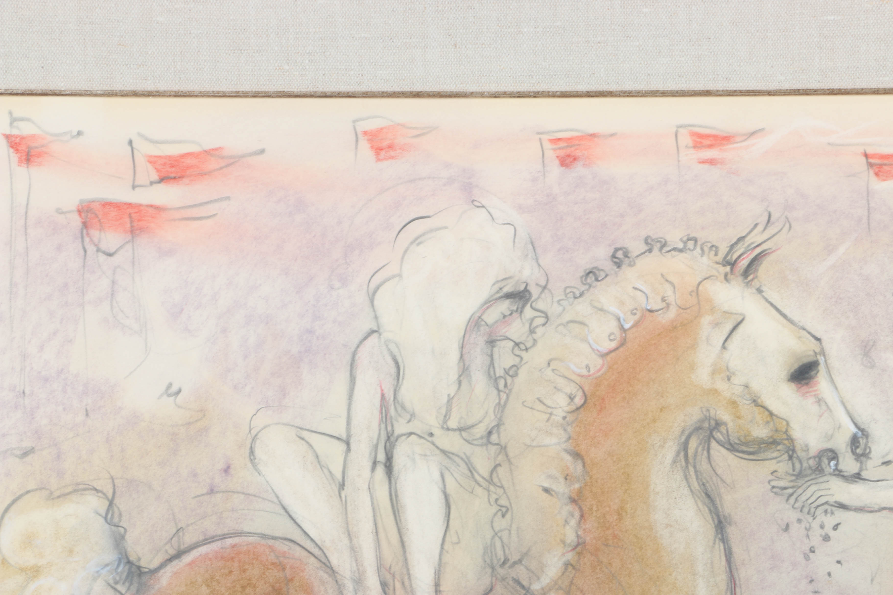 Thom Kapheim Original Pastel on Paper "Hand Fed"