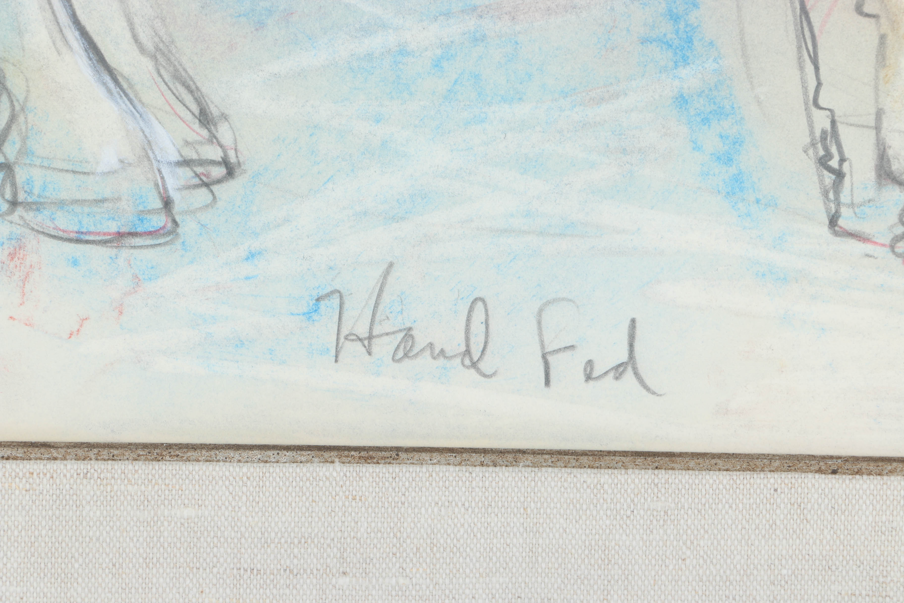 Thom Kapheim Original Pastel on Paper "Hand Fed"
