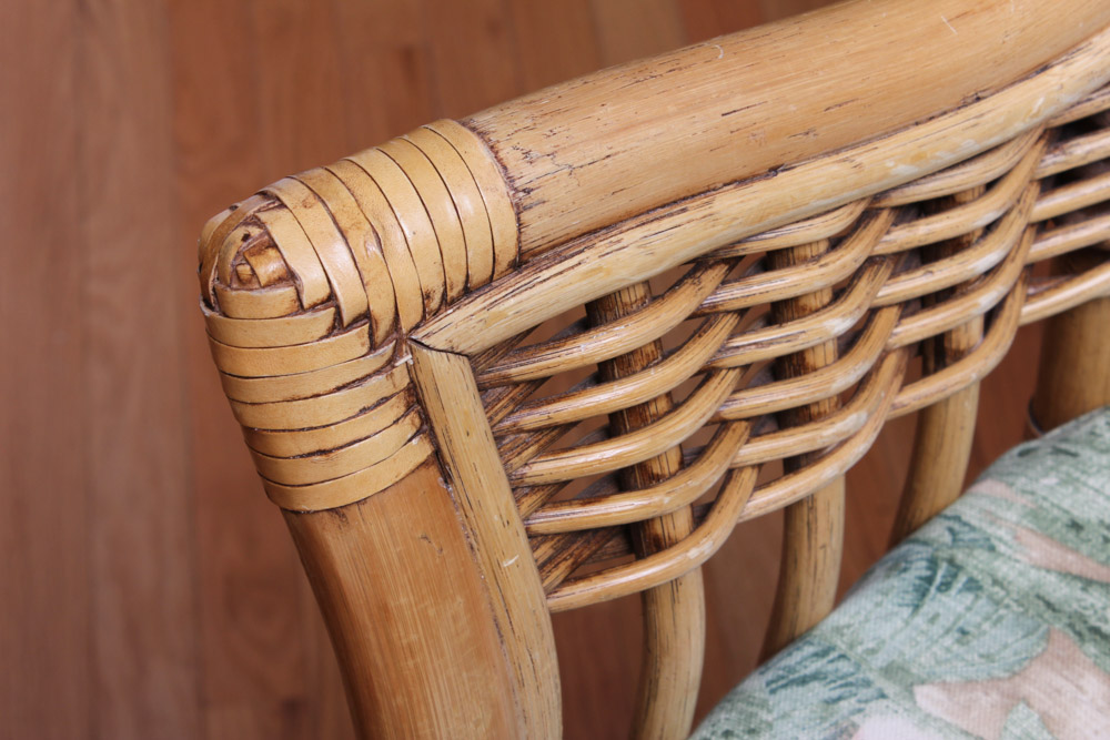 Pair of Rattan Bar Chairs