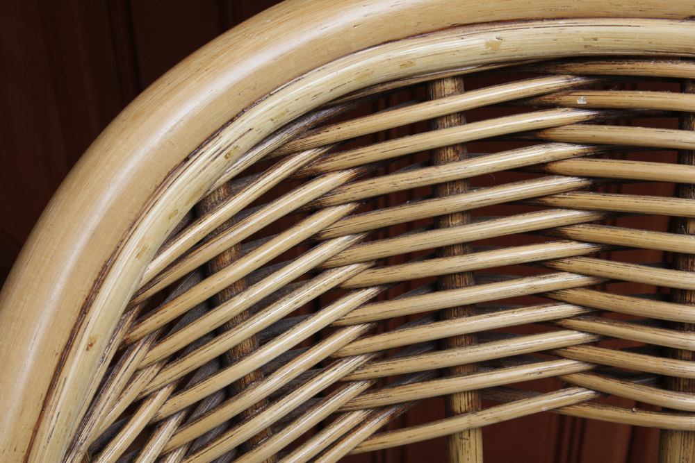 Pair of Rattan Bar Chairs