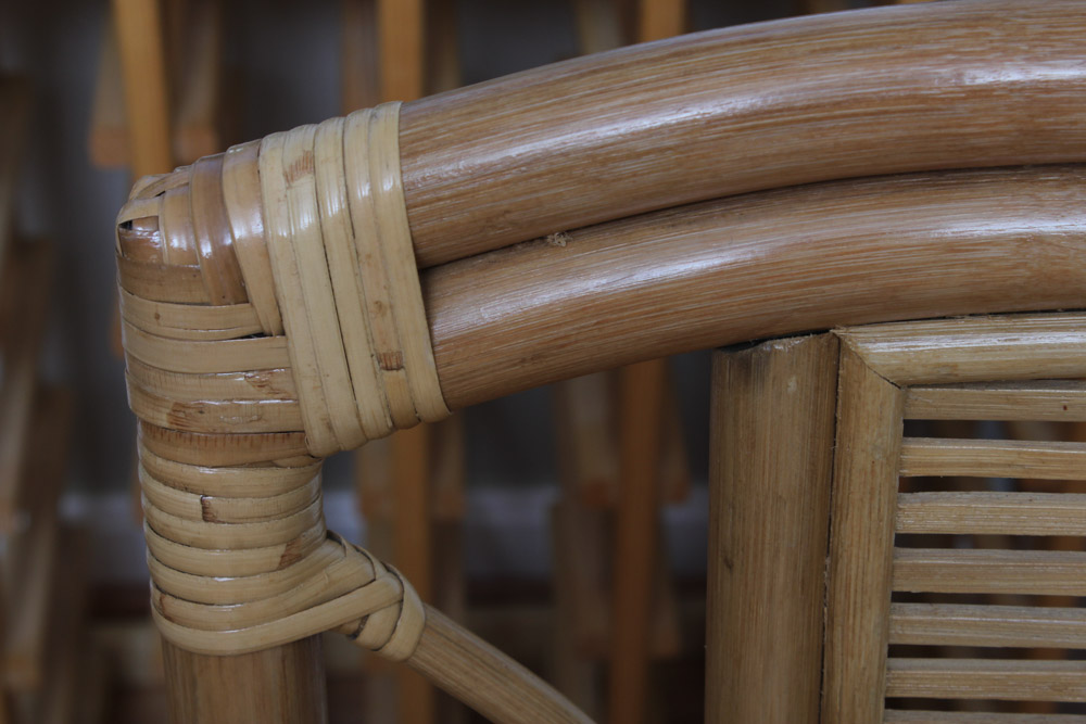 Glass Top Rattan Table and Chairs