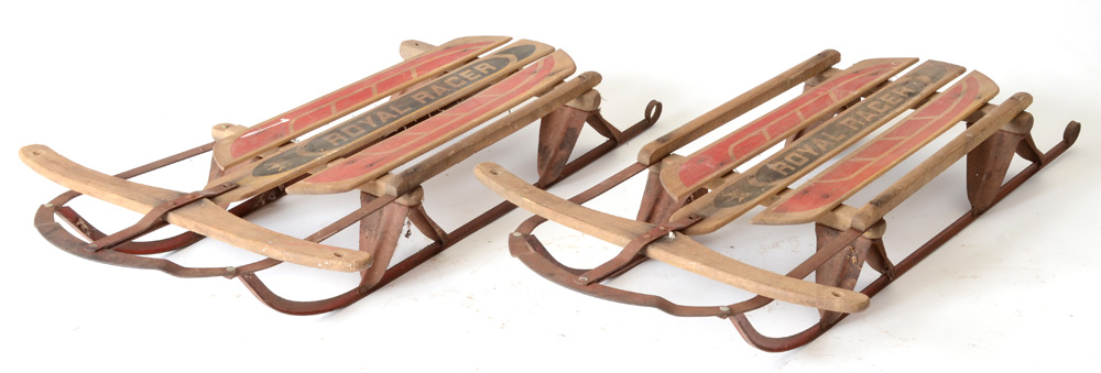 Pair of Vintage Royal Racer Sleds
