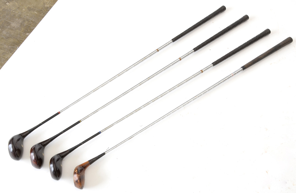 Set of H&B Model 10 Vintage Golf Clubs with Bag