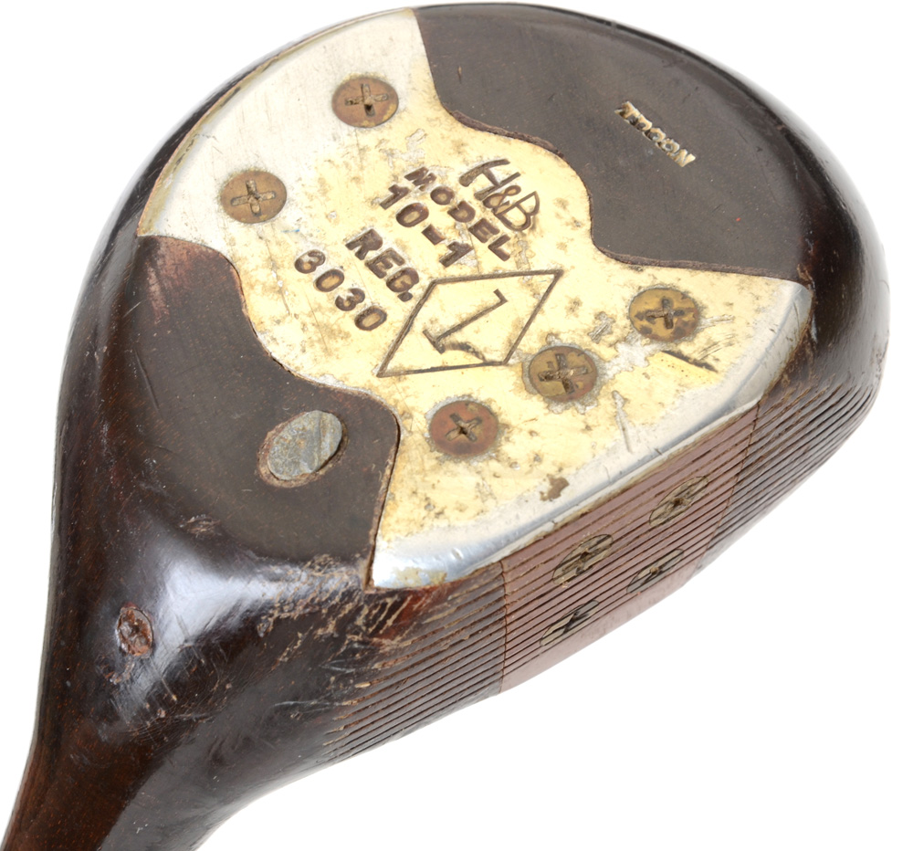 Set of H&B Model 10 Vintage Golf Clubs with Bag