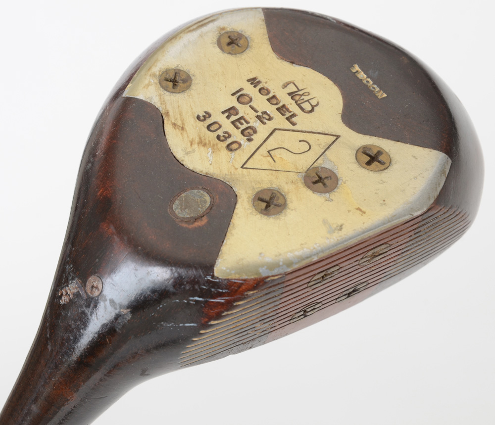 Set of H&B Model 10 Vintage Golf Clubs with Bag