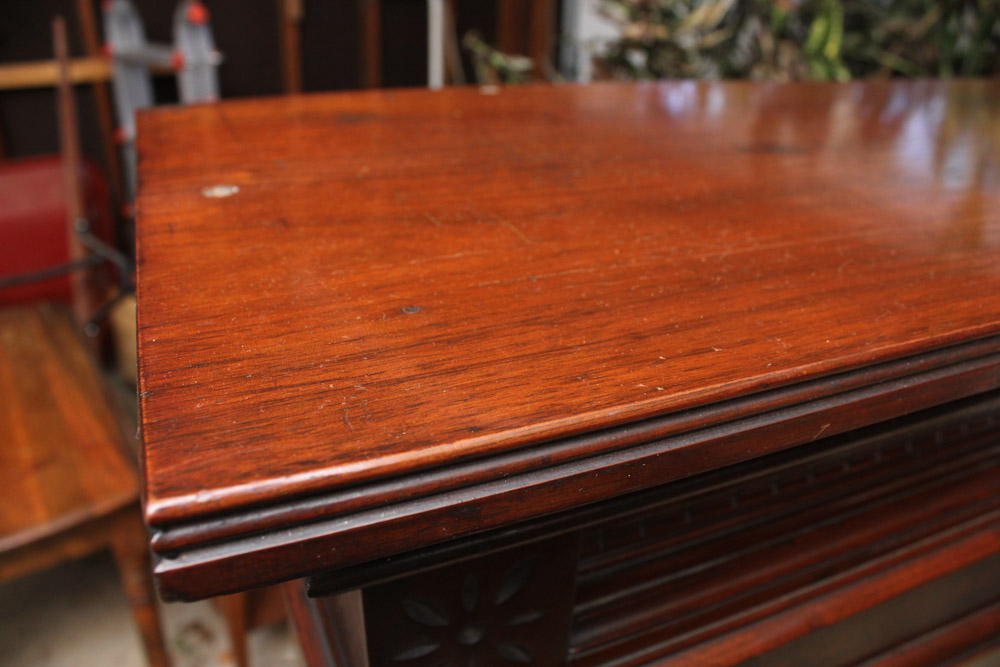 Antique Eastlake Walnut Bookcase Cabinet