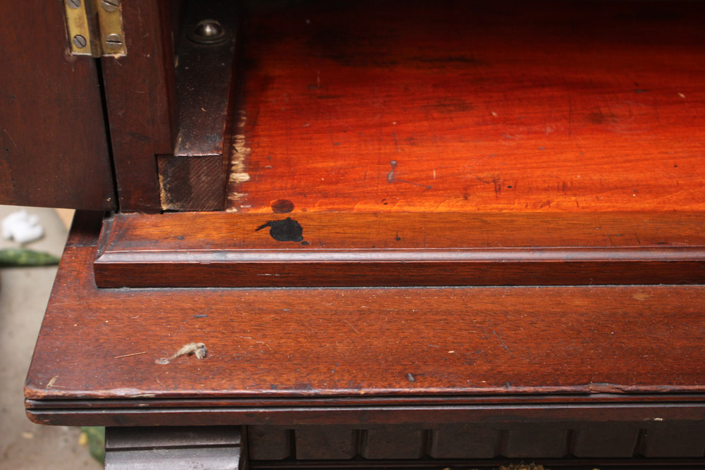 Antique Eastlake Walnut Bookcase Cabinet