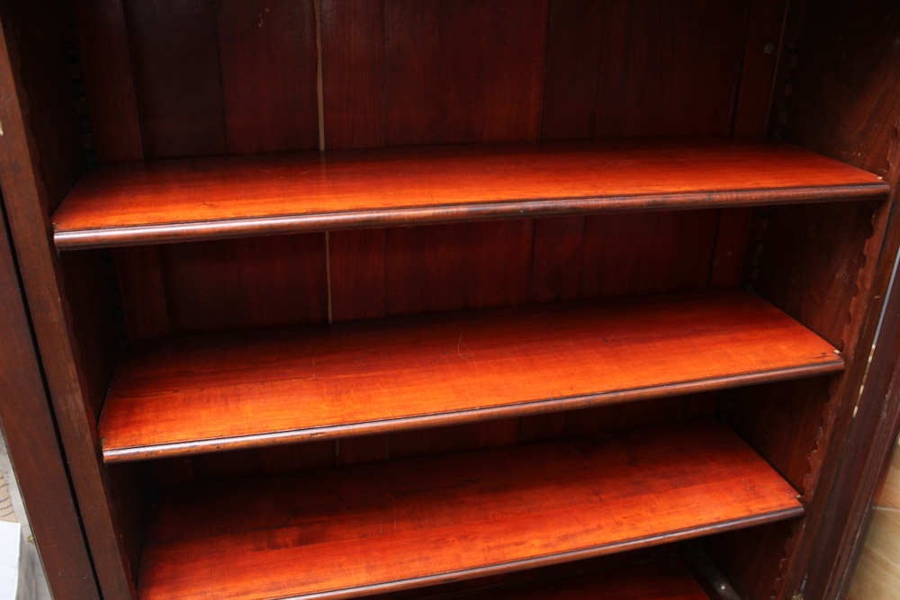 Antique Eastlake Walnut Bookcase Cabinet