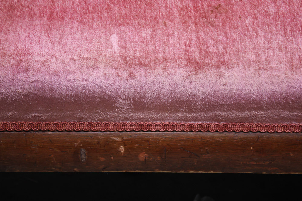 Duncan Phyfe-Style Upholstered Love Seat