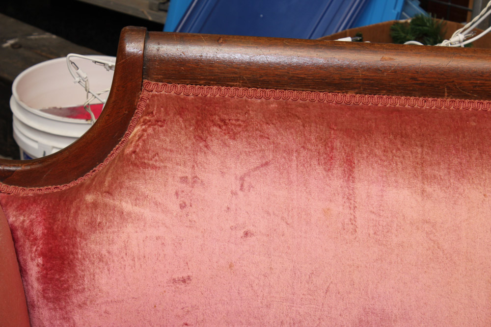 Duncan Phyfe-Style Upholstered Love Seat