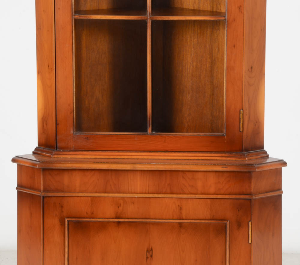 Yew Corner Display Cabinet