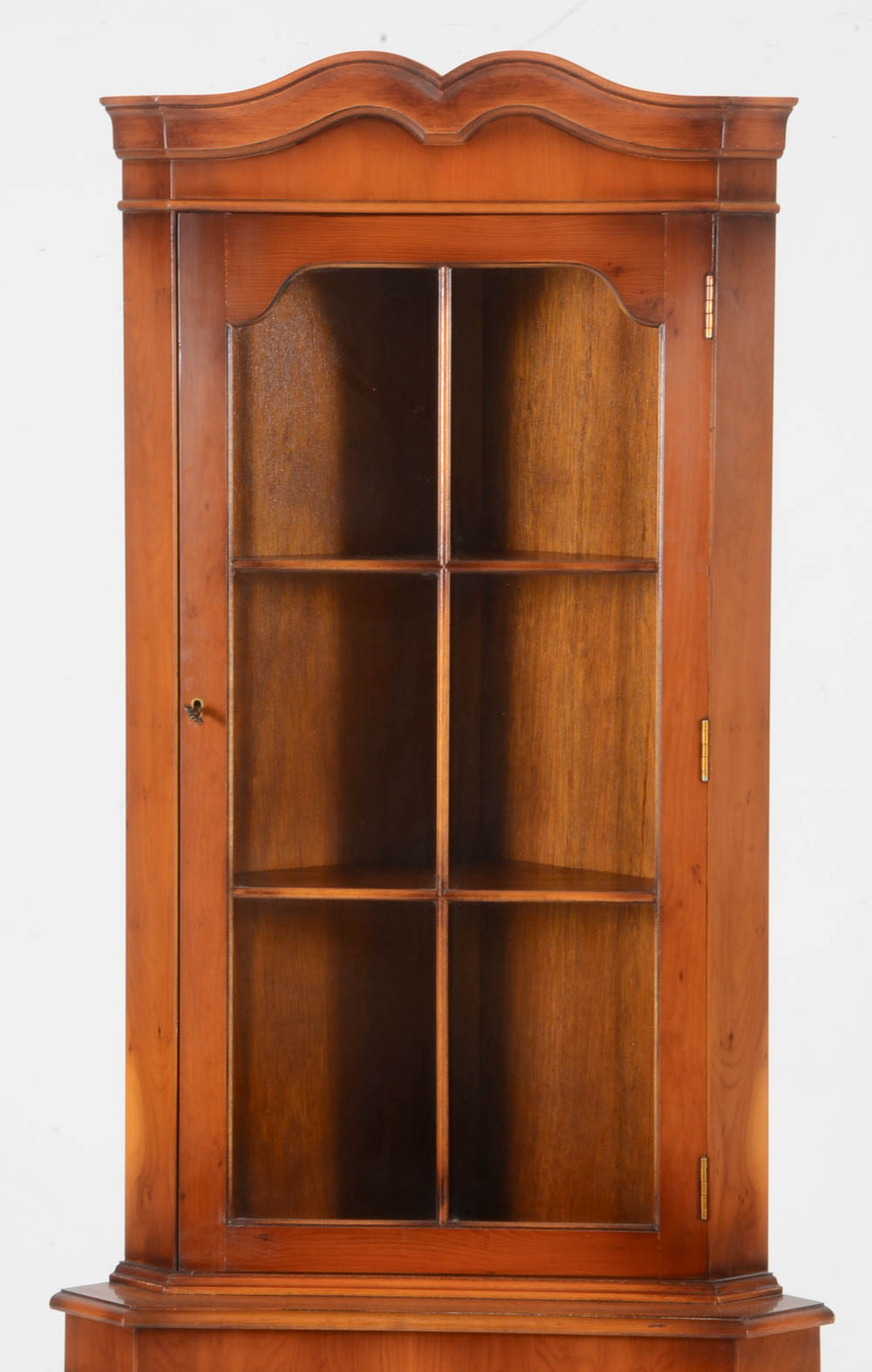 Yew Corner Display Cabinet