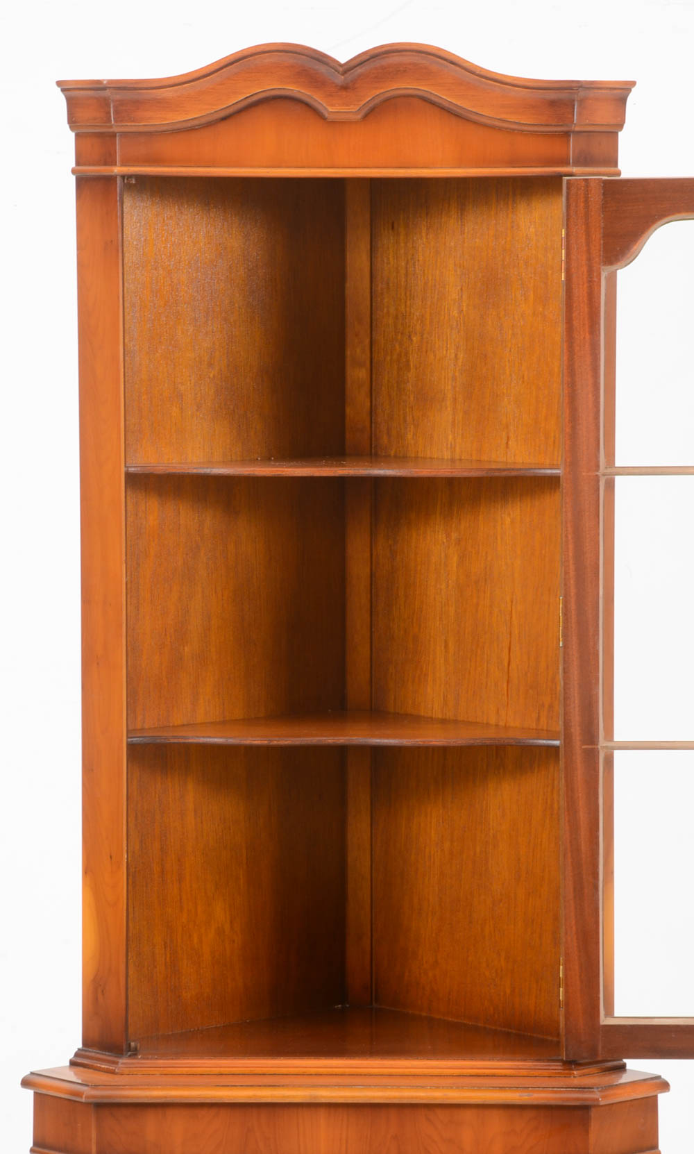 Yew Corner Display Cabinet