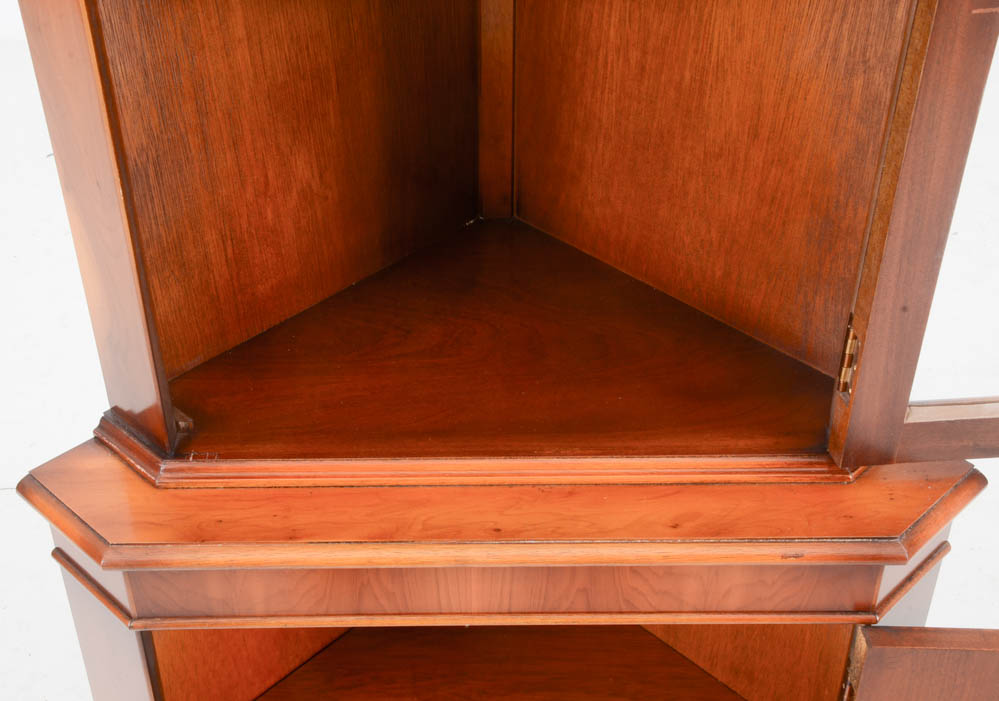 Yew Corner Display Cabinet