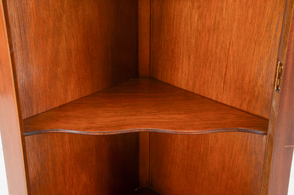 Yew Corner Display Cabinet